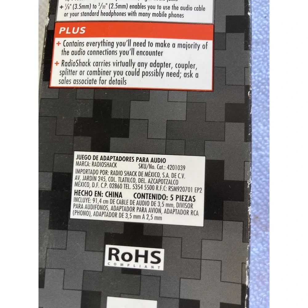 New RadioShack 4201039, 3.5mm 1/8
